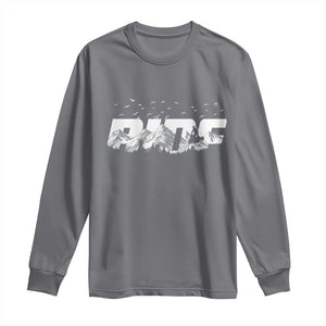 Snowmobile Ride Motor Sled Racing Winter Mountain Sports Fan Long Sleeve Shirt TS11 Charcoal Print Your Wear