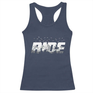 Snowmobile Ride Motor Sled Racing Winter Mountain Sports Fan Racerback Tank Top TS11 Navy Print Your Wear