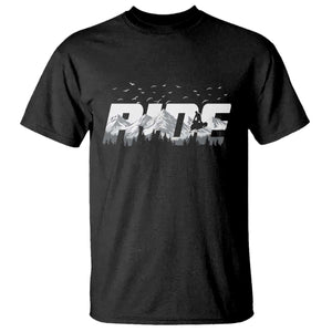 Snowmobile Ride Motor Sled Racing Winter Mountain Sports Fan T Shirt TS11 Black Print Your Wear