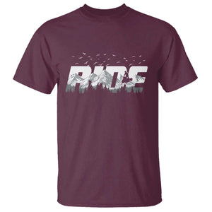 Snowmobile Ride Motor Sled Racing Winter Mountain Sports Fan T Shirt TS11 Maroon Print Your Wear