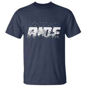 Snowmobile Ride Motor Sled Racing Winter Mountain Sports Fan T Shirt TS11 Navy Print Your Wear