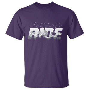 Snowmobile Ride Motor Sled Racing Winter Mountain Sports Fan T Shirt TS11 Purple Print Your Wear