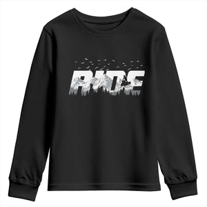 Snowmobile Ride Motor Sled Racing Winter Mountain Sports Fan Youth Sweatshirt TS11 Black Print Your Wear