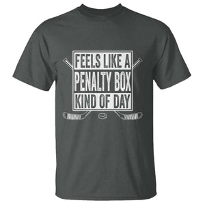 Funny Feels Like A Penalty Box Kind Of Day T Shirt Ice Hockey Lover TS11 Dark Heather Print Your Wear
