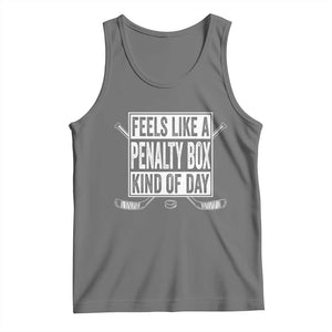 Funny Feels Like A Penalty Box Kind Of Day Tank Top Ice Hockey Lover TS11 Black Heather Print Your Wear