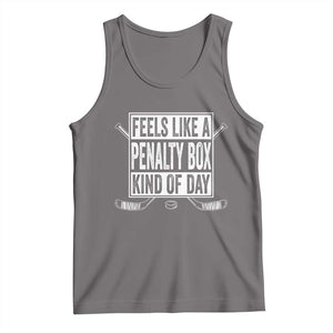Funny Feels Like A Penalty Box Kind Of Day Tank Top Ice Hockey Lover TS11 Deep Heather Print Your Wear