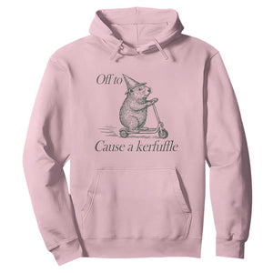 Off To Cause A Kerfuffle Hoodie Funny Groundhog Scooter Chaos TS11 Light Pink Print Your Wear