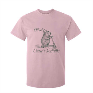 Off To Cause A Kerfuffle T Shirt For Kid Funny Groundhog Scooter Chaos TS11 Light Pink Print Your Wear