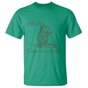 Off To Cause A Kerfuffle T Shirt Funny Groundhog Scooter Chaos TS11 Irish Green Print Your Wear