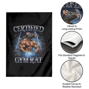 Funny Certified Gym Rat Garden Flag Fitness Bodybuilding Gym Lovers Meme TS11 Print Your Wear