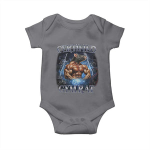 Funny Certified Gym Rat Baby Onesie Fitness Bodybuilding Gym Lovers Meme TS11 Charcoal Print Your Wear