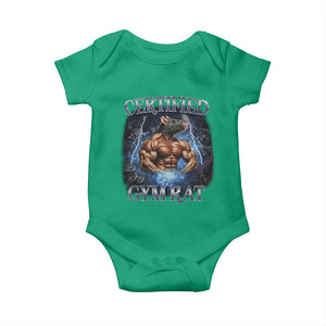 Funny Certified Gym Rat Baby Onesie Fitness Bodybuilding Gym Lovers Meme TS11 Irish Green Print Your Wear