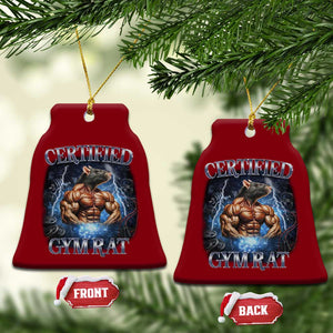 Funny Certified Gym Rat Ceramic Ornament Fitness Bodybuilding Gym Lovers Meme TS11 Print Your Wear