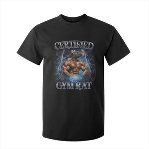 Funny Certified Gym Rat T Shirt For Kid Fitness Bodybuilding Gym Lovers Meme TS11 Black Print Your Wear