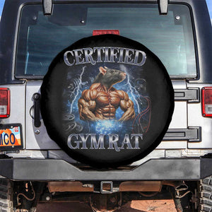 Funny Certified Gym Rat Spare Tire Cover Fitness Bodybuilding Gym Lovers Meme TS11 No hole Black Print Your Wear