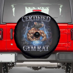 Funny Certified Gym Rat Spare Tire Cover Fitness Bodybuilding Gym Lovers Meme TS11 Black Print Your Wear