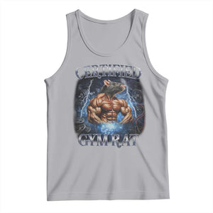 Funny Certified Gym Rat Tank Top Fitness Bodybuilding Gym Lovers Meme TS11 Athletic Heather Print Your Wear