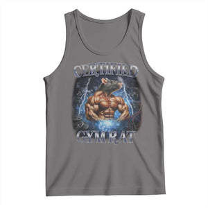 Funny Certified Gym Rat Tank Top Fitness Bodybuilding Gym Lovers Meme TS11 Deep Heather Print Your Wear