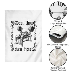 Funny Gym Meme Dost Thou Even Hoist Garden Flag Medieval Knight Weight Lifting Workout TS11 Print Your Wear