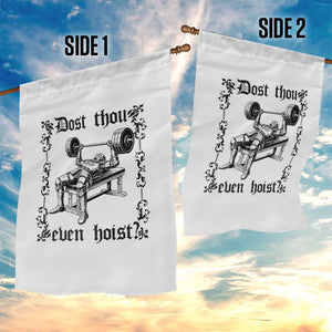 Funny Gym Meme Dost Thou Even Hoist Garden Flag Medieval Knight Weight Lifting Workout TS11 Print Your Wear