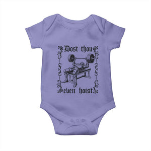 Funny Gym Meme Dost Thou Even Hoist Baby Onesie Medieval Knight Weight Lifting Workout TS11 Violet Print Your Wear