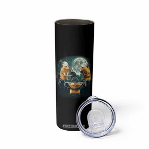 Funny Three Hamster Deadlift Gym Rat Moon Training Weightlifting Meme Skinny Tumbler TS11 Print Your Wear