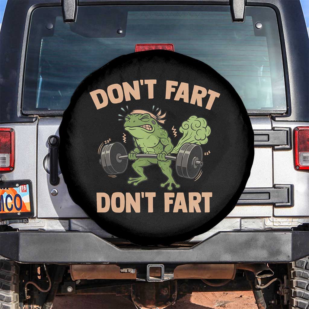 Gym Frog Spare Tire Cover Dont Fart Workout Weights Squat Humor TS11 No hole Black Print Your Wear