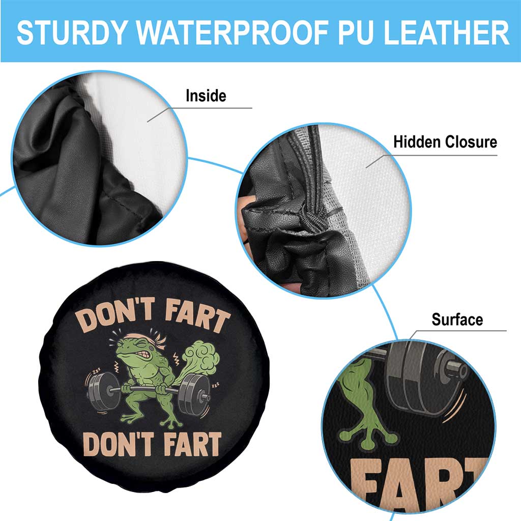 Gym Frog Spare Tire Cover Dont Fart Workout Weights Squat Humor TS11 Print Your Wear