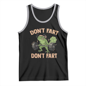 Gym Frog Tank Top Dont Fart Workout Weights Squat Humor TS11 Black Athletic Heather Print Your Wear