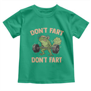 Gym Frog Toddler T Shirt Dont Fart Workout Weights Squat Humor TS11 Irish Green Print Your Wear