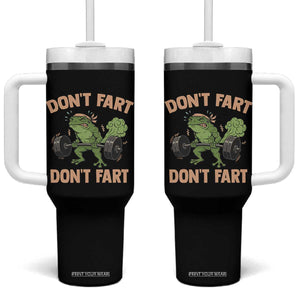 Gym Frog Tumbler With Handle Dont Fart Workout Weights Squat Humor TS11 One Size: 40 oz Black Print Your Wear