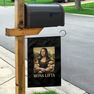 Funny Mona Lifta Muscle Mona Lisa Bodybuilding Fitness Gym Lover Garden Flag TS11 Print Your Wear