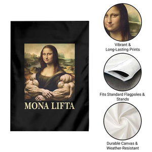 Funny Mona Lifta Muscle Mona Lisa Bodybuilding Fitness Gym Lover Garden Flag TS11 Print Your Wear