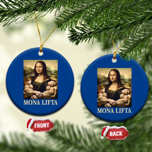 Funny Mona Lifta Muscle Mona Lisa Bodybuilding Fitness Gym Lover Ceramic Ornament TS11 1pc Blue Print Your Wear