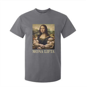 Funny Mona Lifta Muscle Mona Lisa Bodybuilding Fitness Gym Lover T Shirt For Kid TS11 Charcoal Print Your Wear