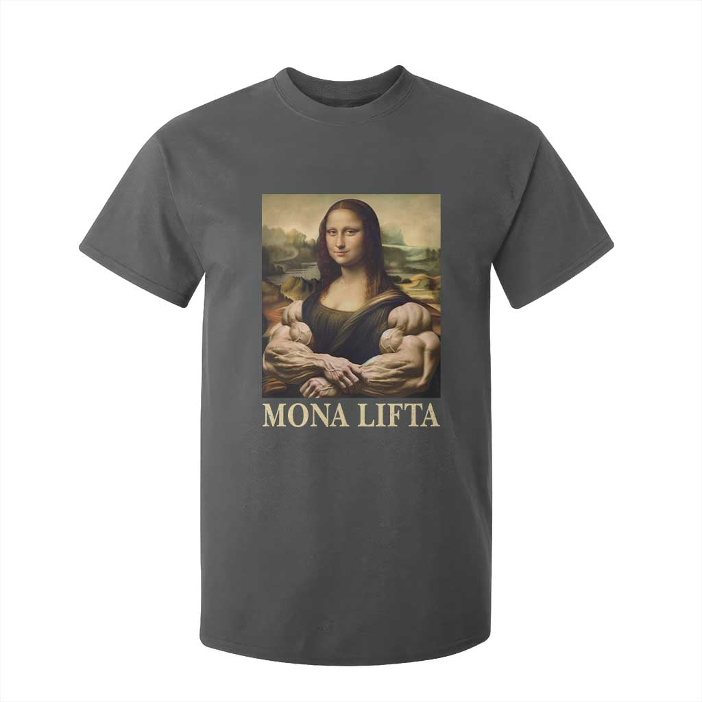 Funny Mona Lifta Muscle Mona Lisa Bodybuilding Fitness Gym Lover T Shirt For Kid TS11 Dark Heather Print Your Wear