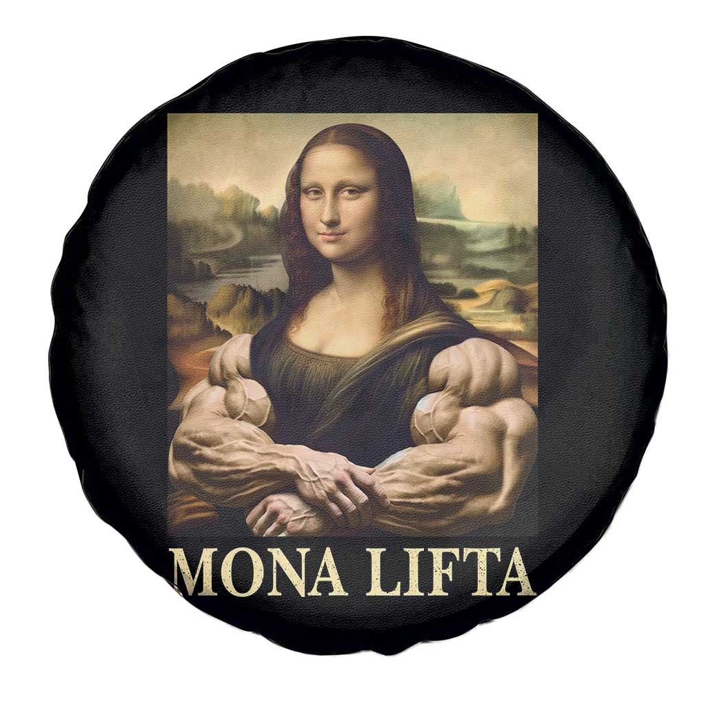 Funny Mona Lifta Muscle Mona Lisa Bodybuilding Fitness Gym Lover Spare Tire Cover TS11 Print Your Wear