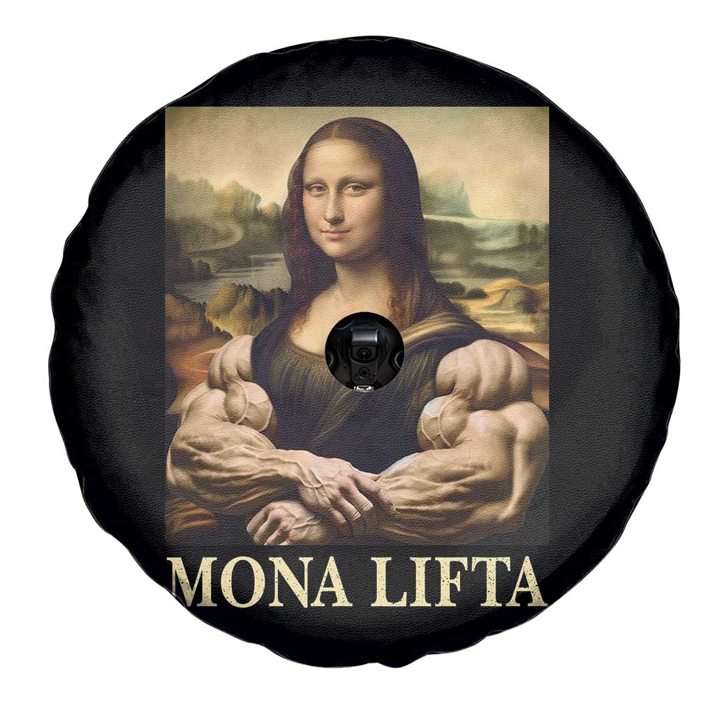 Funny Mona Lifta Muscle Mona Lisa Bodybuilding Fitness Gym Lover Spare Tire Cover TS11 Print Your Wear