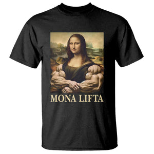Funny Mona Lifta Muscle Mona Lisa Bodybuilding Fitness Gym Lover T Shirt TS11 Black Print Your Wear