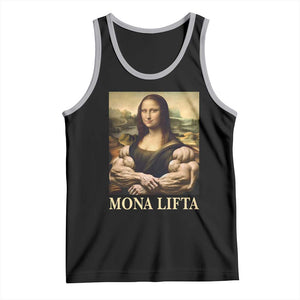 Funny Mona Lifta Muscle Mona Lisa Bodybuilding Fitness Gym Lover Tank Top TS11 Black Athletic Heather Print Your Wear