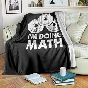 Funny Shhh I Am Doing Math Weightlifting Workout Training Throw Blanket TS11 Print Your Wear