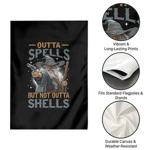 Outta Spells But Not Outta Shells Garden Flag Funny Fantasy Meme TS11 Print Your Wear
