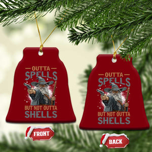 Outta Spells But Not Outta Shells Ceramic Ornament Funny Fantasy Meme TS11 Print Your Wear