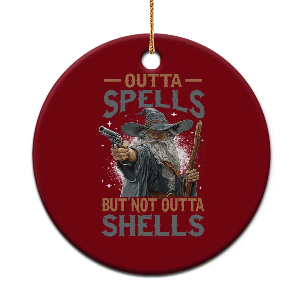 Outta Spells But Not Outta Shells Ceramic Ornament Funny Fantasy Meme TS11 1pc Red Print Your Wear