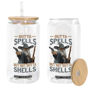 Outta Spells But Not Outta Shells Glass Can Funny Fantasy Meme TS11 Print Your Wear