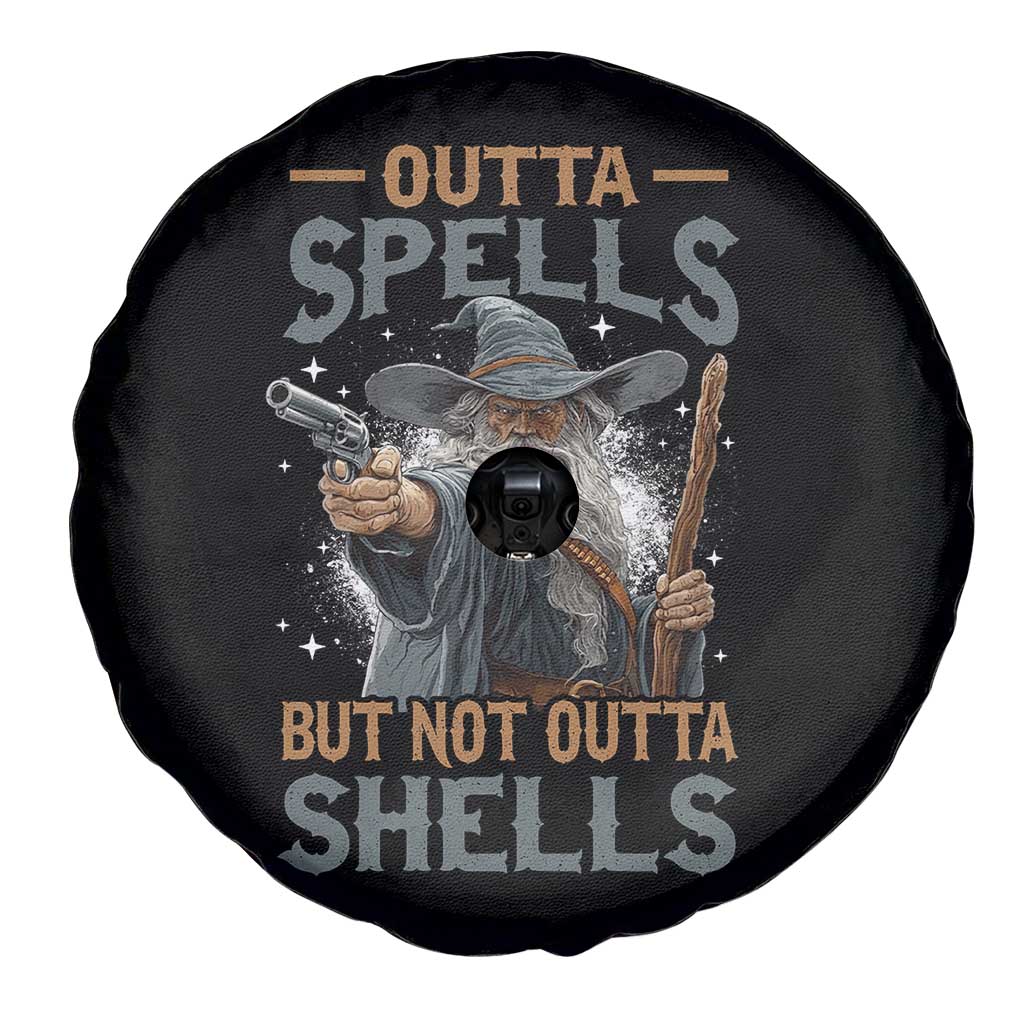 Outta Spells But Not Outta Shells Spare Tire Cover Funny Fantasy Meme TS11 Print Your Wear