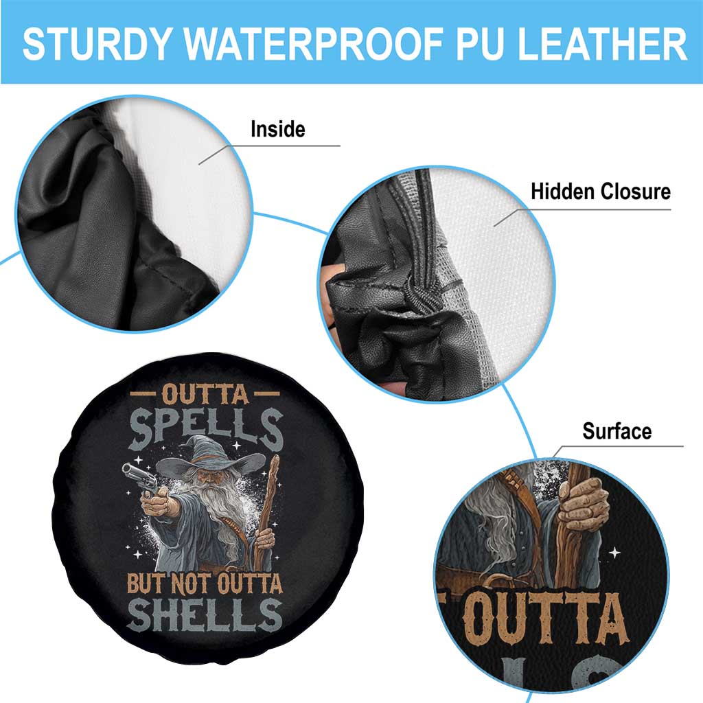 Outta Spells But Not Outta Shells Spare Tire Cover Funny Fantasy Meme TS11 Print Your Wear