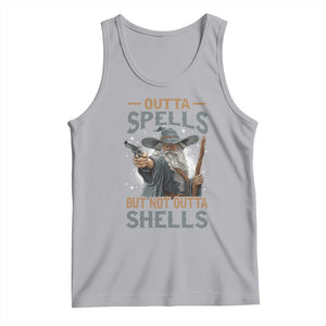 Outta Spells But Not Outta Shells Tank Top Funny Fantasy Meme TS11 Athletic Heather Print Your Wear