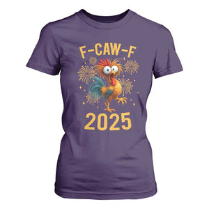F Caw F 2025 Happy New Year 2026 T Shirt For Women Funny Chicken Rooster TS11 Purple Print Your Wear