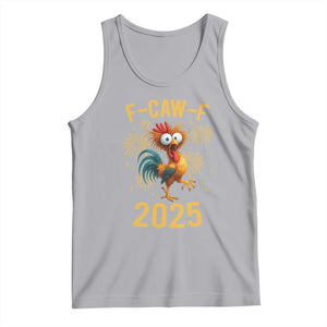 F Caw F 2025 Happy New Year 2026 Tank Top Funny Chicken Rooster TS11 Athletic Heather Print Your Wear